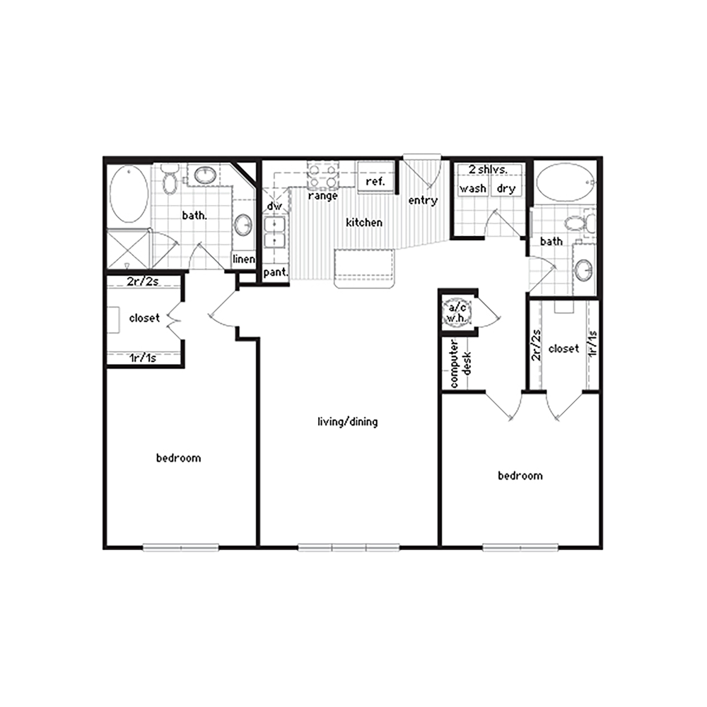 36Sixty, Floor Plans, B2 (2D)