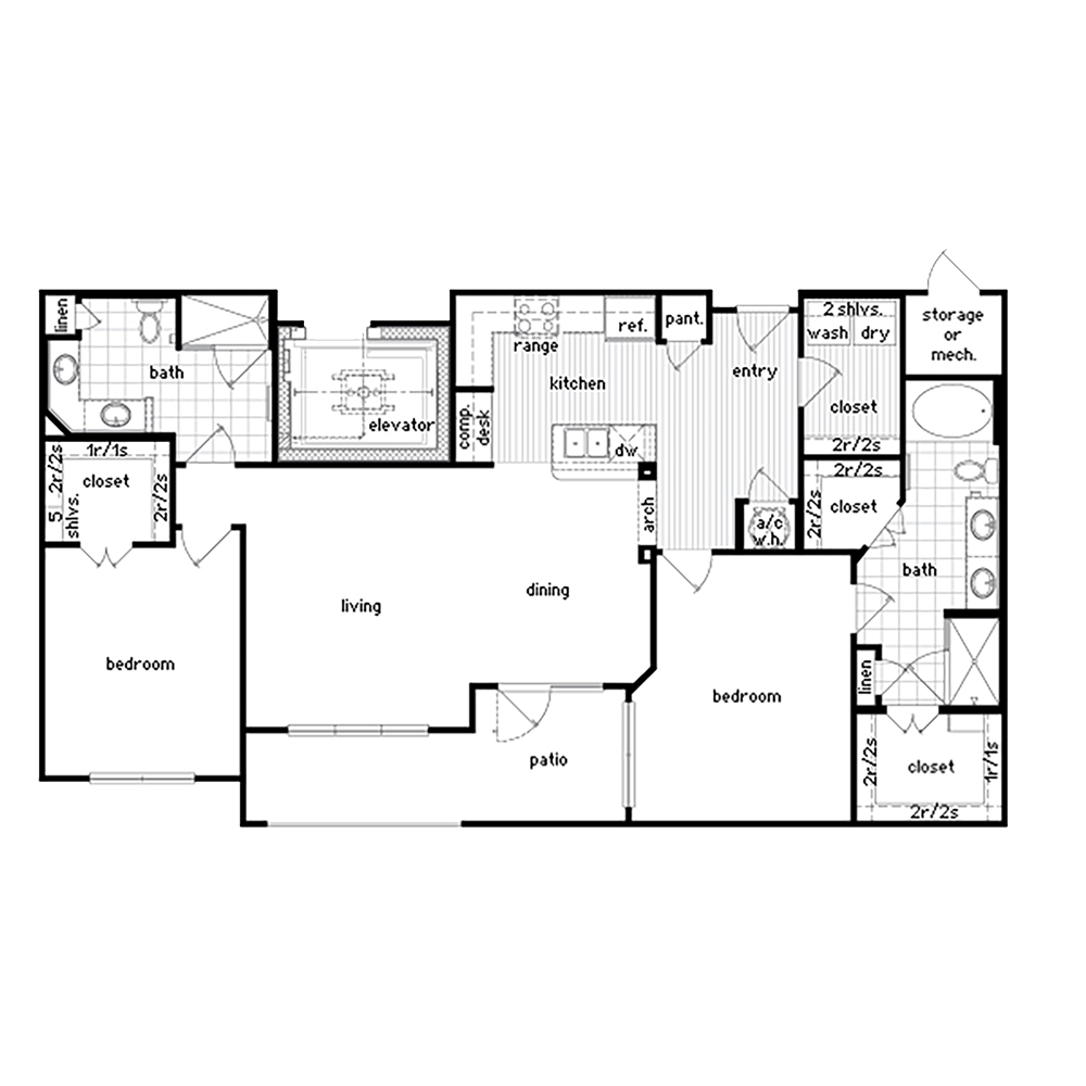 36Sixty, Floor Plans, B3a (2D)