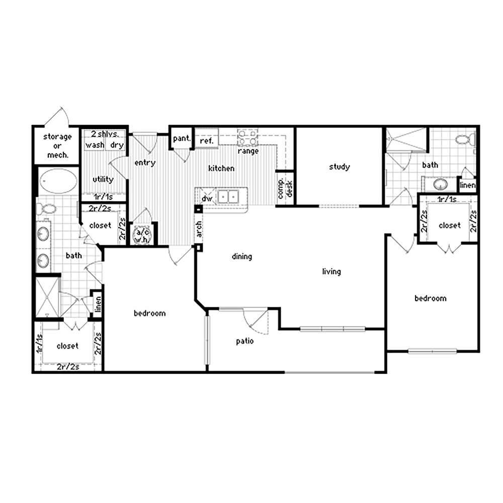 36Sixty, Floor Plans, B4 (2D)