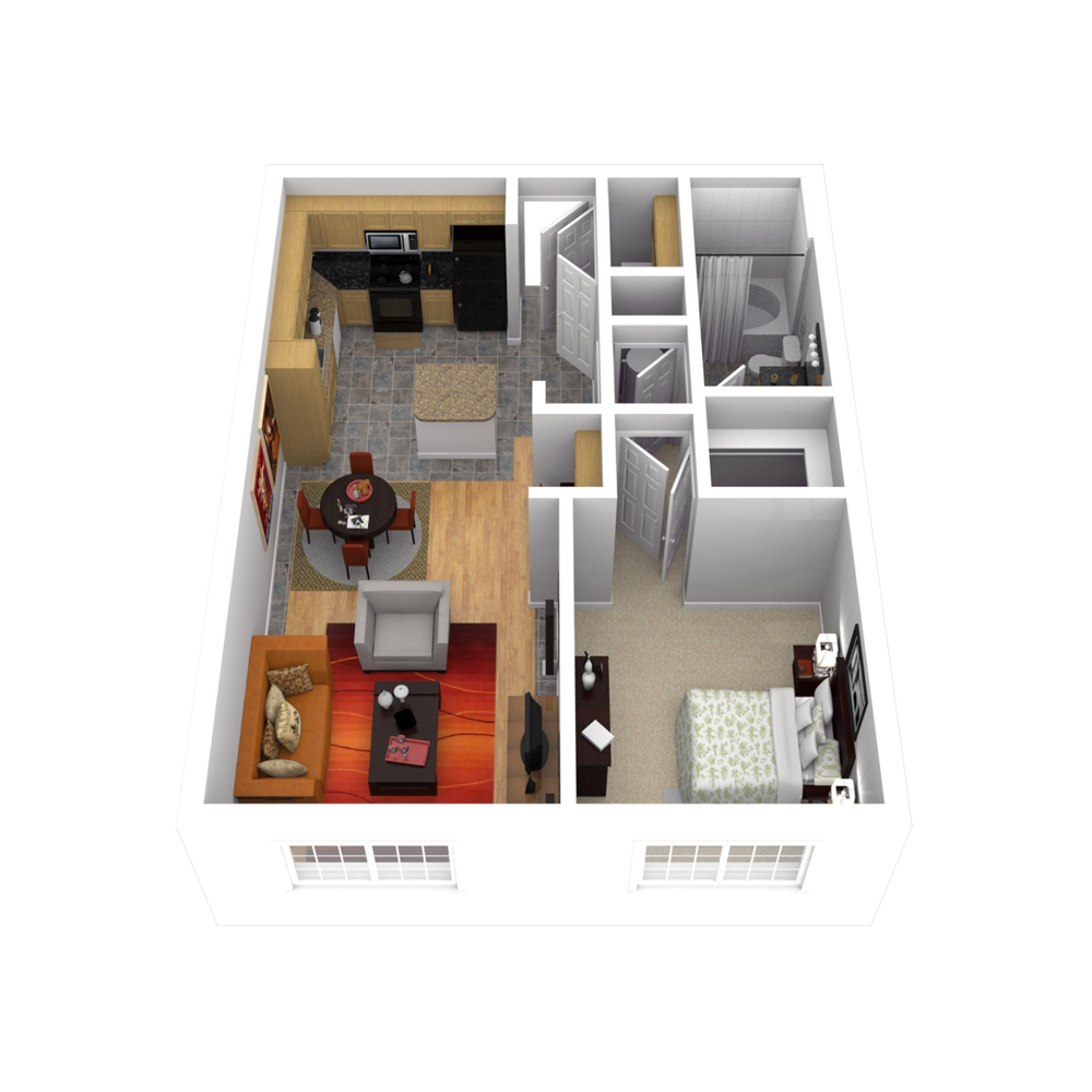 36Sixty, Floor Plans, A2 (3D)