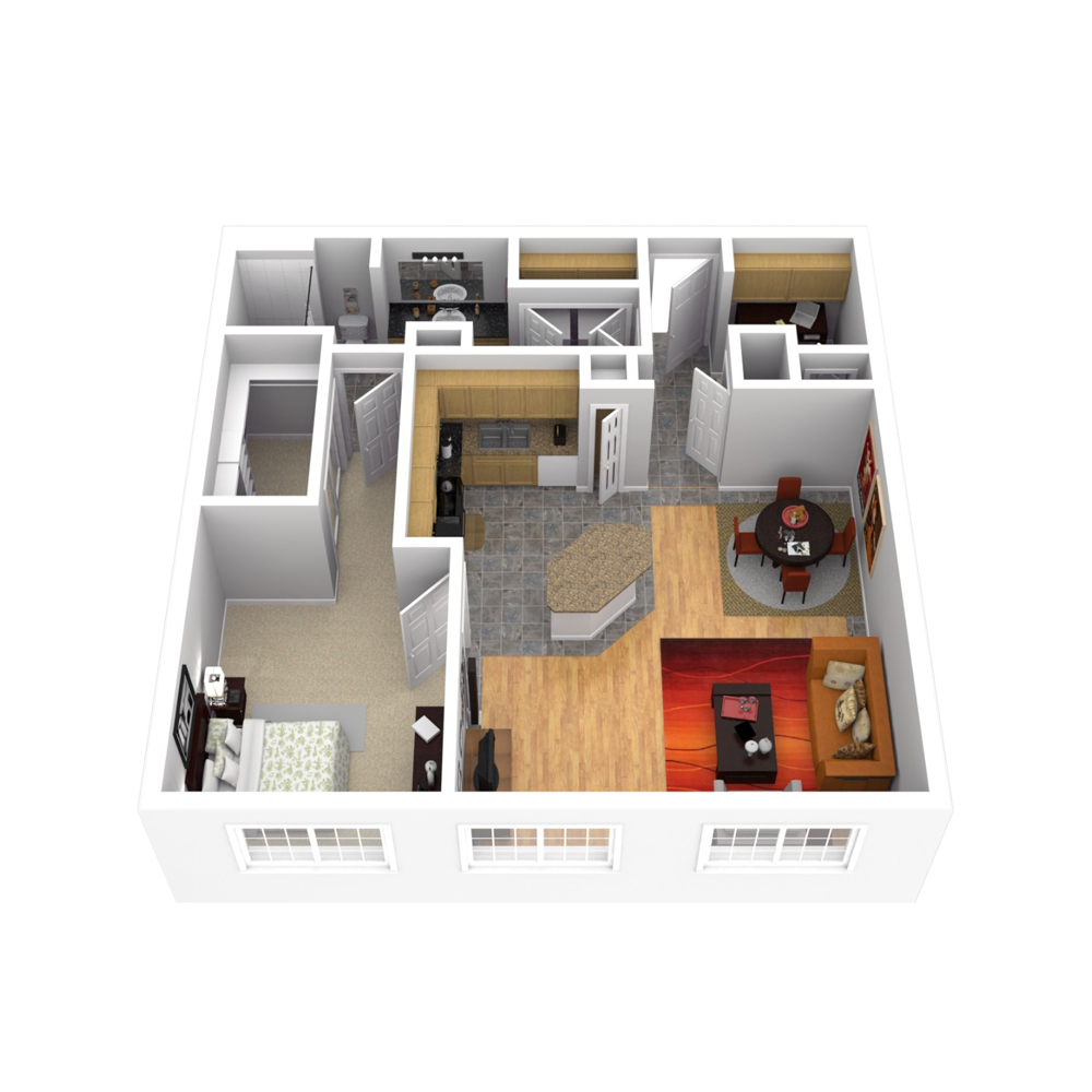 36Sixty, Floor Plans, A6 (3D)
