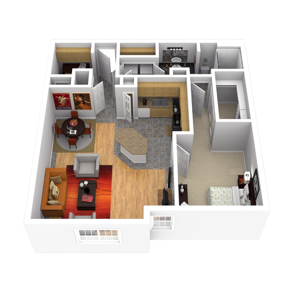 36Sixty, Floor Plans, A6b (3D)
