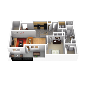 36Sixty, Floor Plans, A8a (3D)