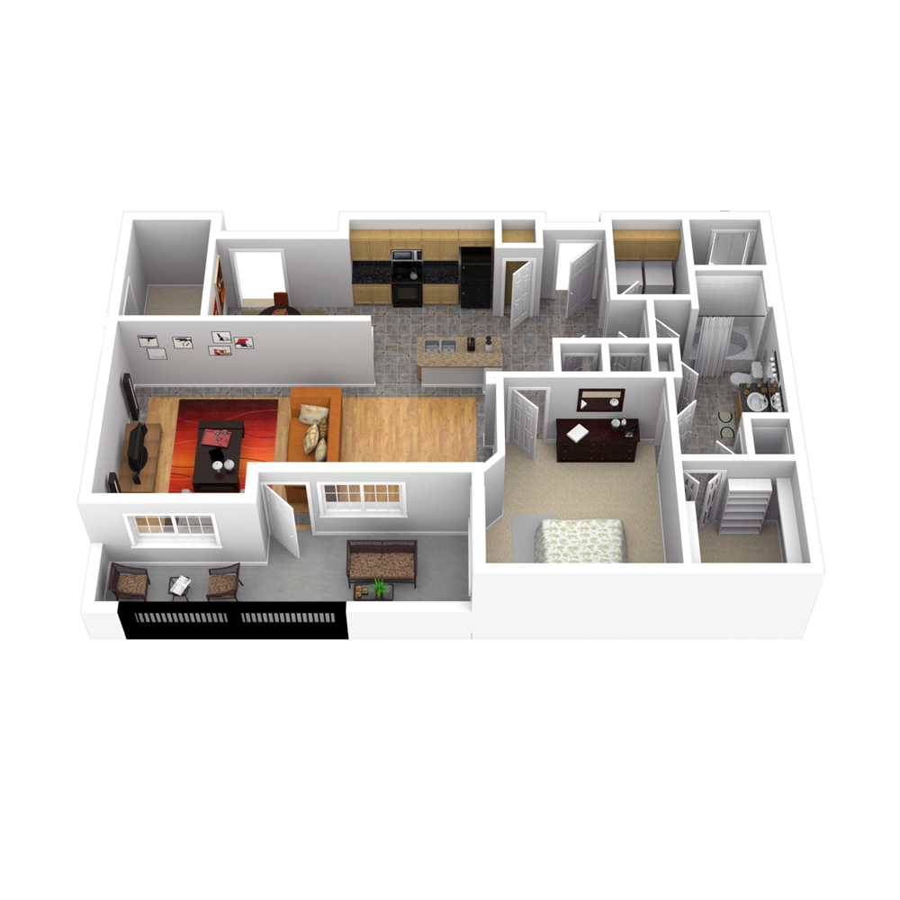 36Sixty, Floor Plans, A8a (3D)