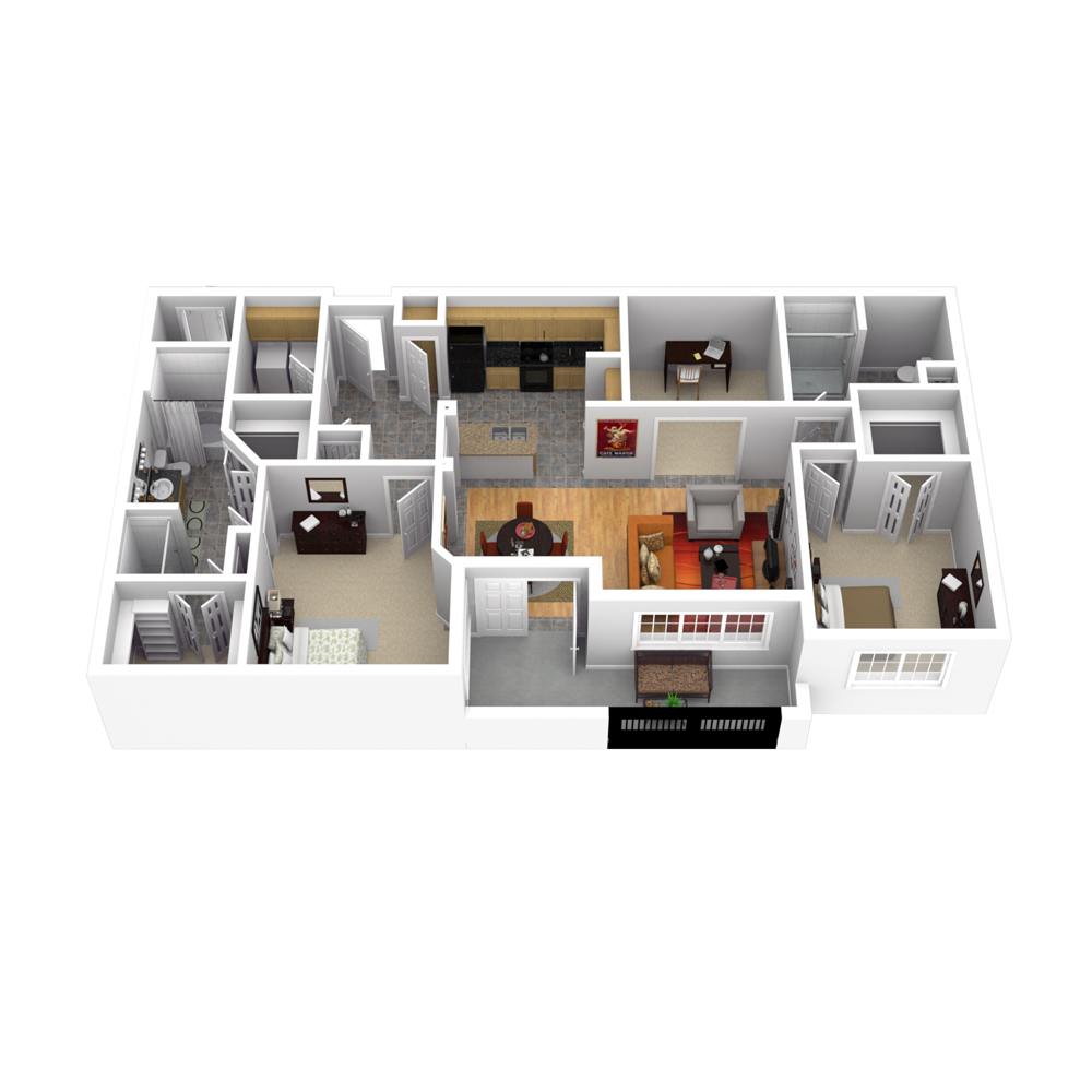36Sixty, Floor Plans, B4 (3D)